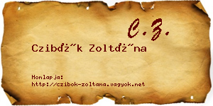 Czibók Zoltána névjegykártya